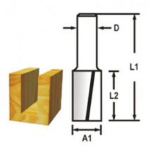 Drážkovací fréza 2 břit stopka 6 mm,10x25,4x57 mm ; D-47466 foto