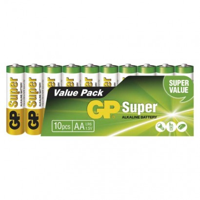 Alkalická baterie GP Super LR6 (AA) fólie ; 1013200102